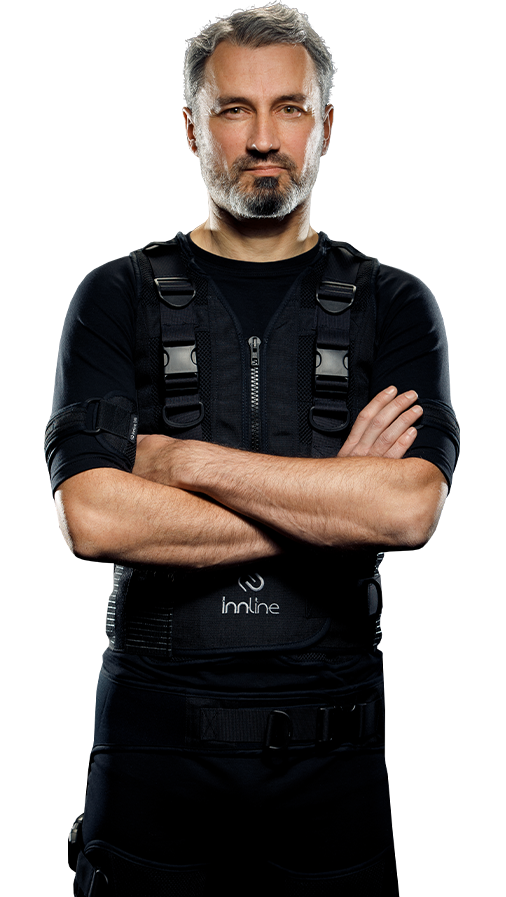 Man in EMS training suit